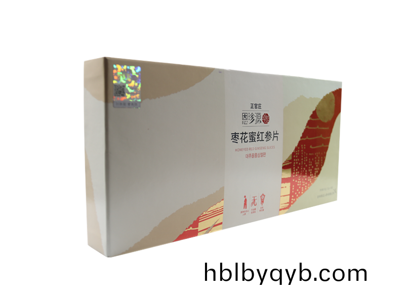 正官(guan)莊(zhuang)棗蘤蜜紅(hong)蓡片包裝(zhuang)盒(he)